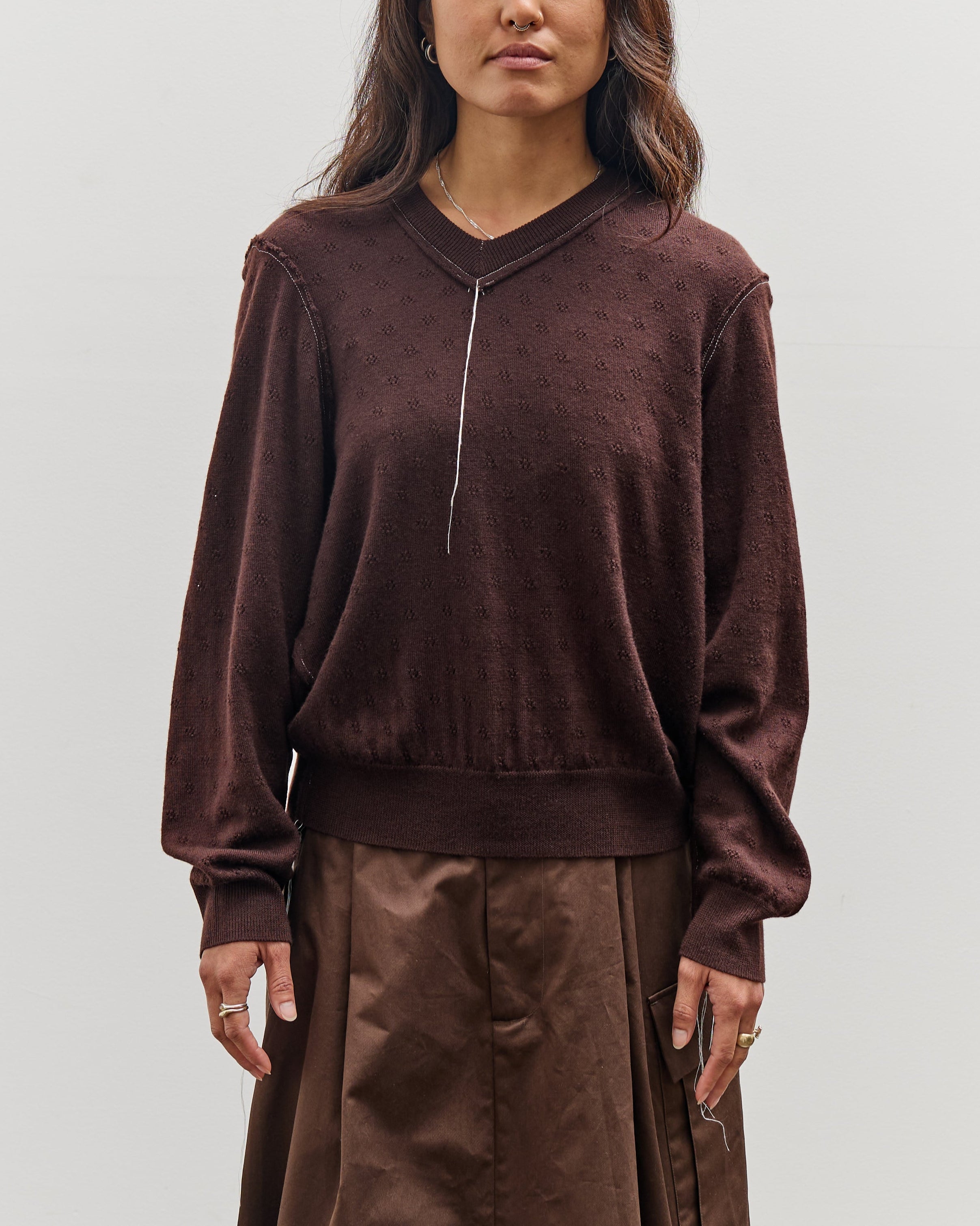 Camiel Fortgens Frankenstein V Neck, Brown – Glasswing