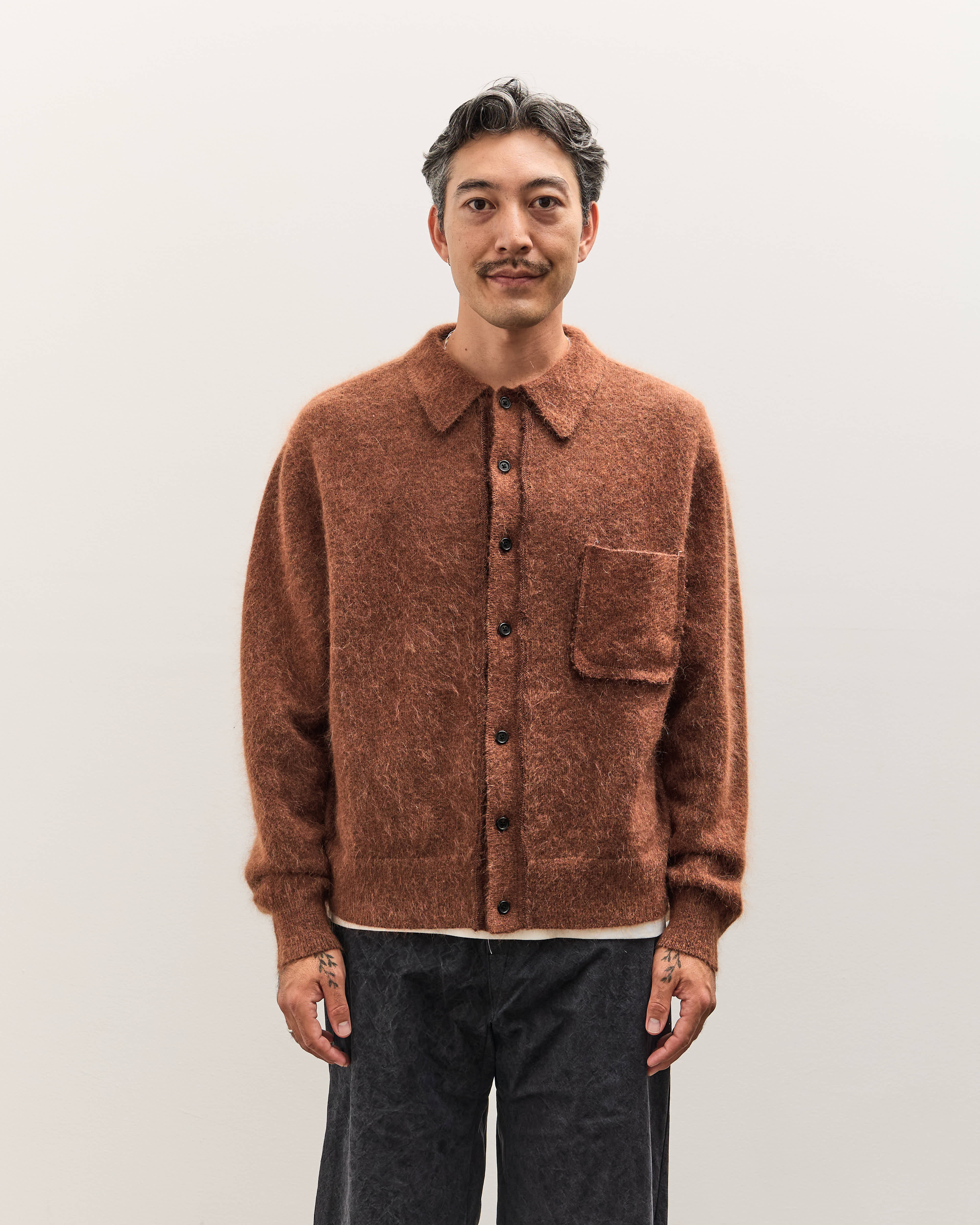 Camiel Fortgens Hairy Cardigan Unisex, Brown – Glasswing