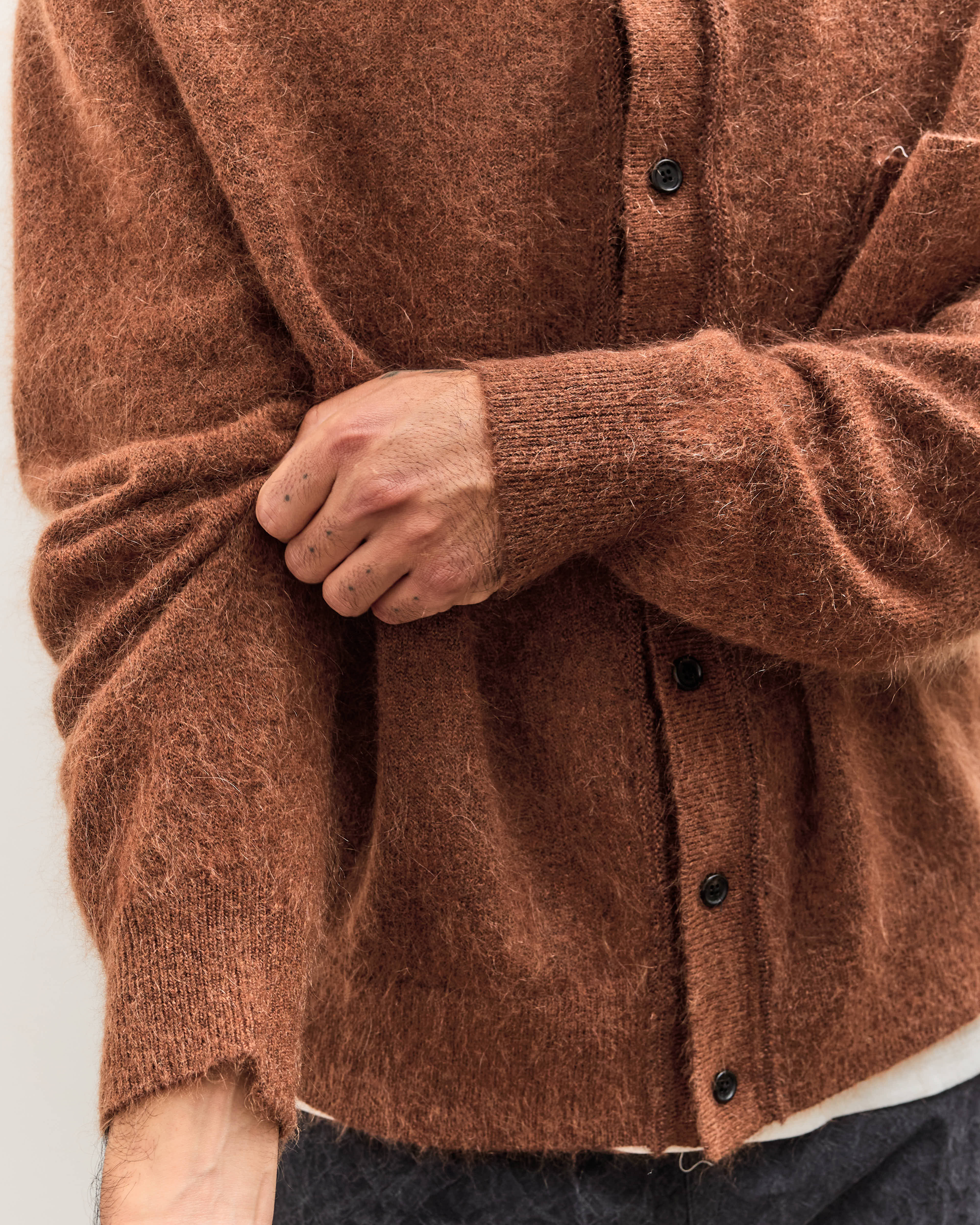 Camiel Fortgens Hairy Cardigan Unisex, Brown – Glasswing