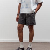 Camiel Fortgens Knee Shorts, Black Vintage Wash