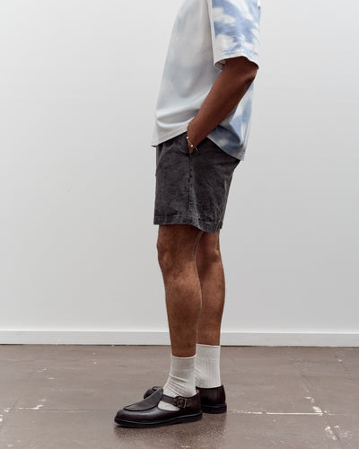 Camiel Fortgens Knee Shorts, Black Vintage Wash