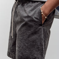 Camiel Fortgens Knee Shorts, Black Vintage Wash