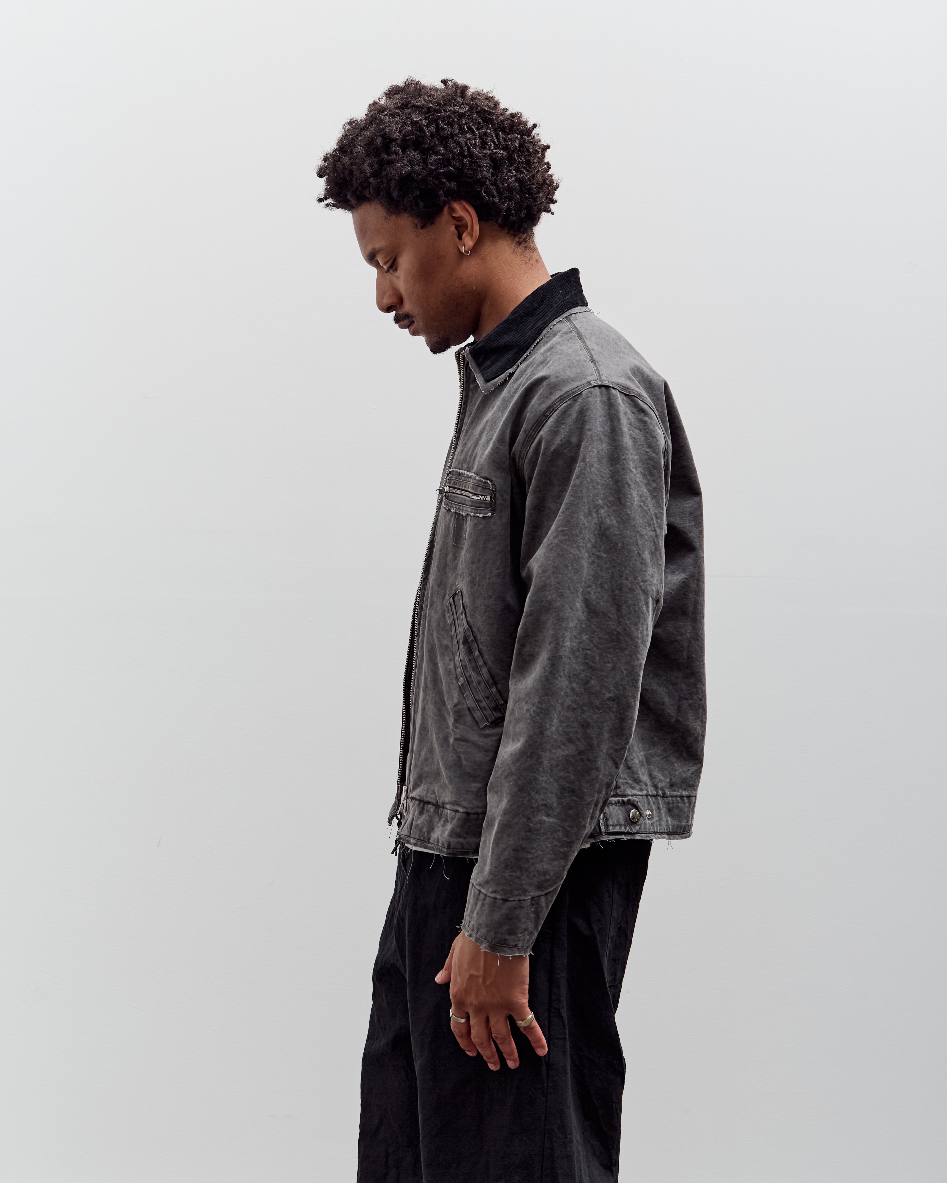 Camiel Fortgens Worker Jacket, Black Vintage Wash – Glasswing