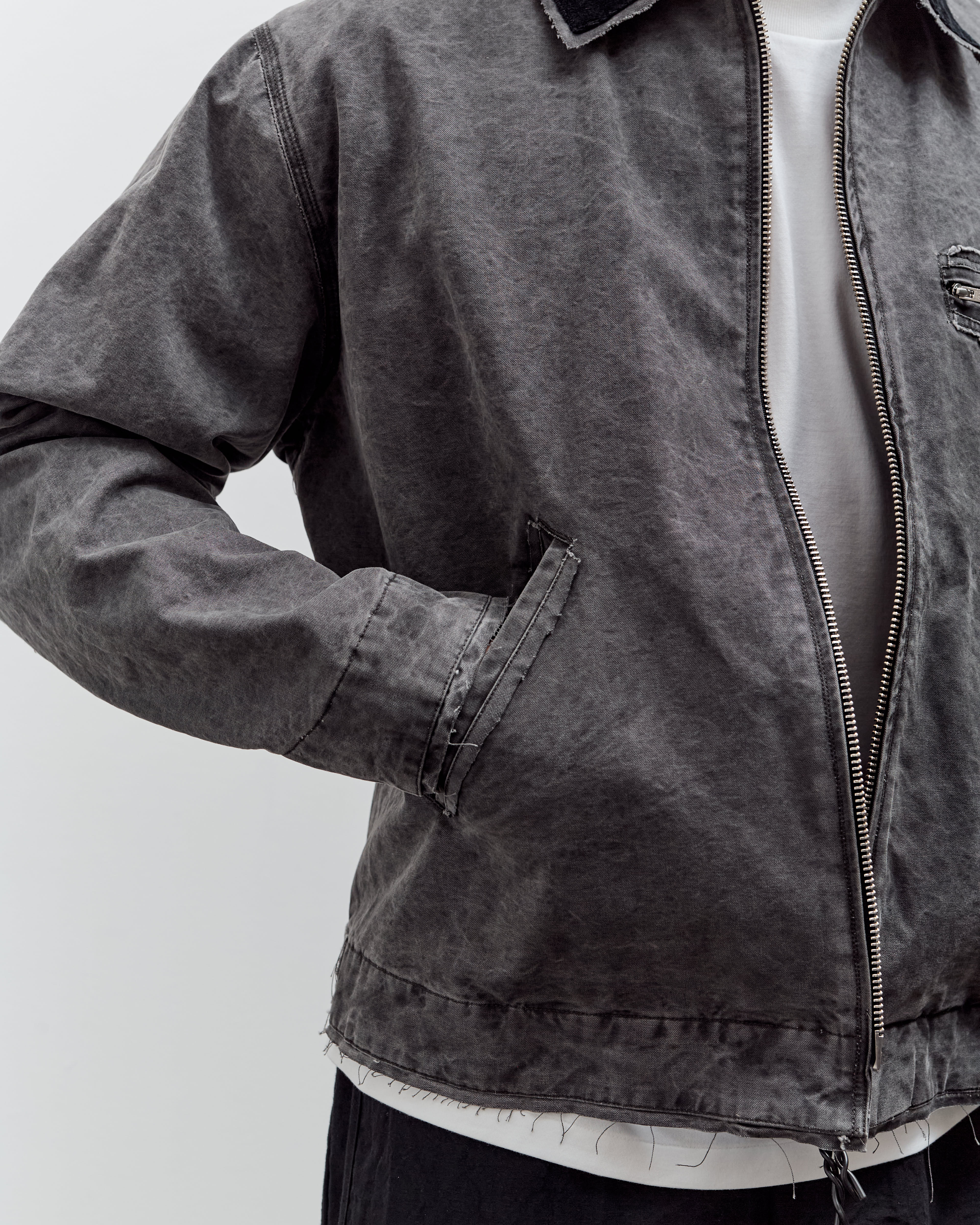 Camiel Fortgens Worker Jacket, Black Vintage Wash – Glasswing