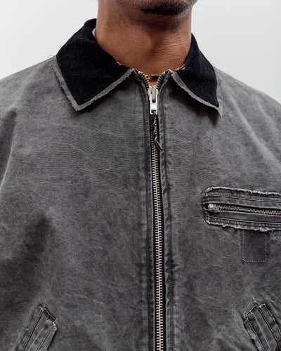 Camiel Fortgens Worker Jacket, Black Vintage Wash