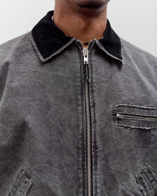 Camiel Fortgens Worker Jacket, Black Vintage Wash