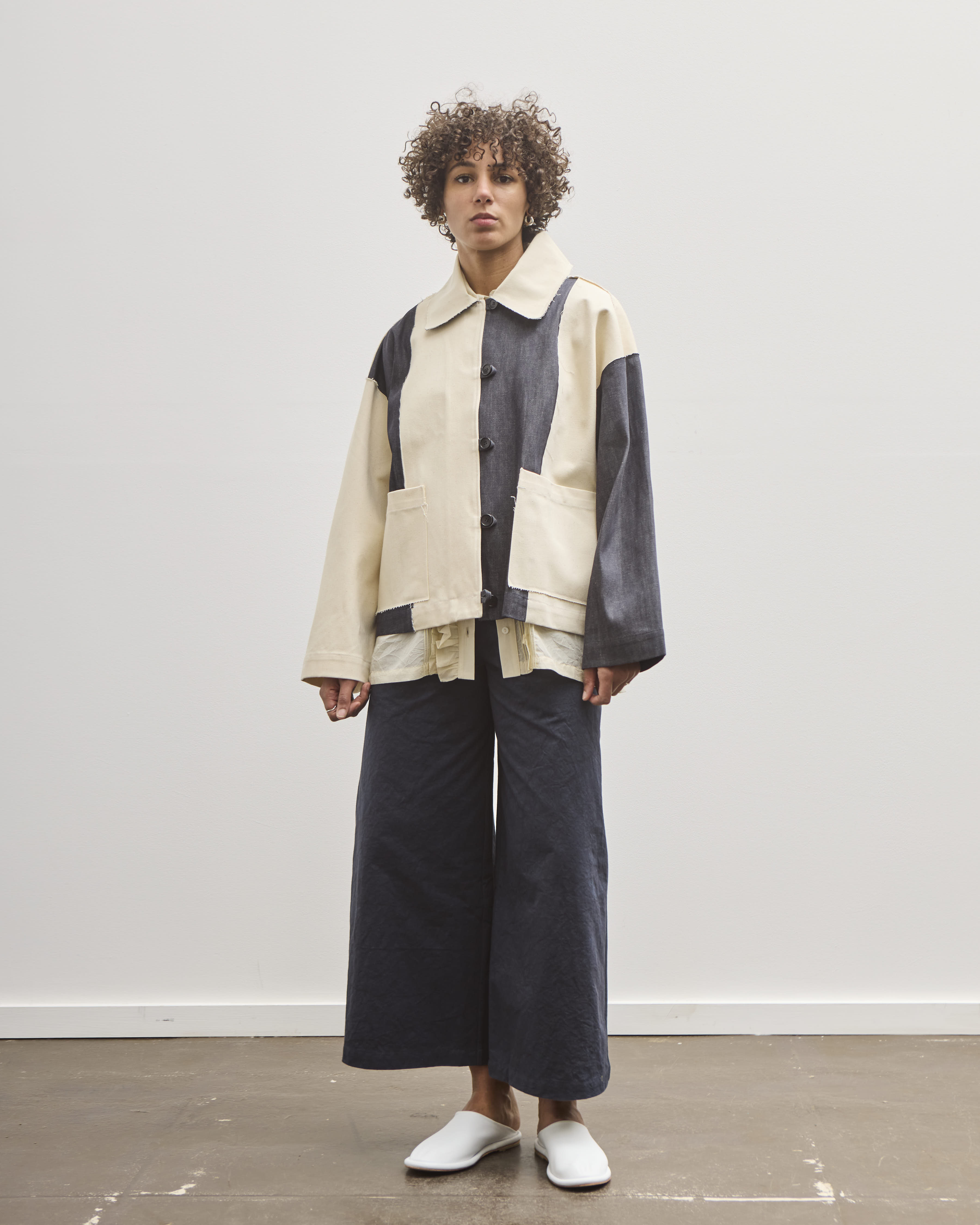 nokcha original】2way mannish jacket/ivory_no02