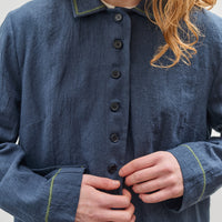 Cawley Japanese Stitch Lillie Jaket, Dark Indigo