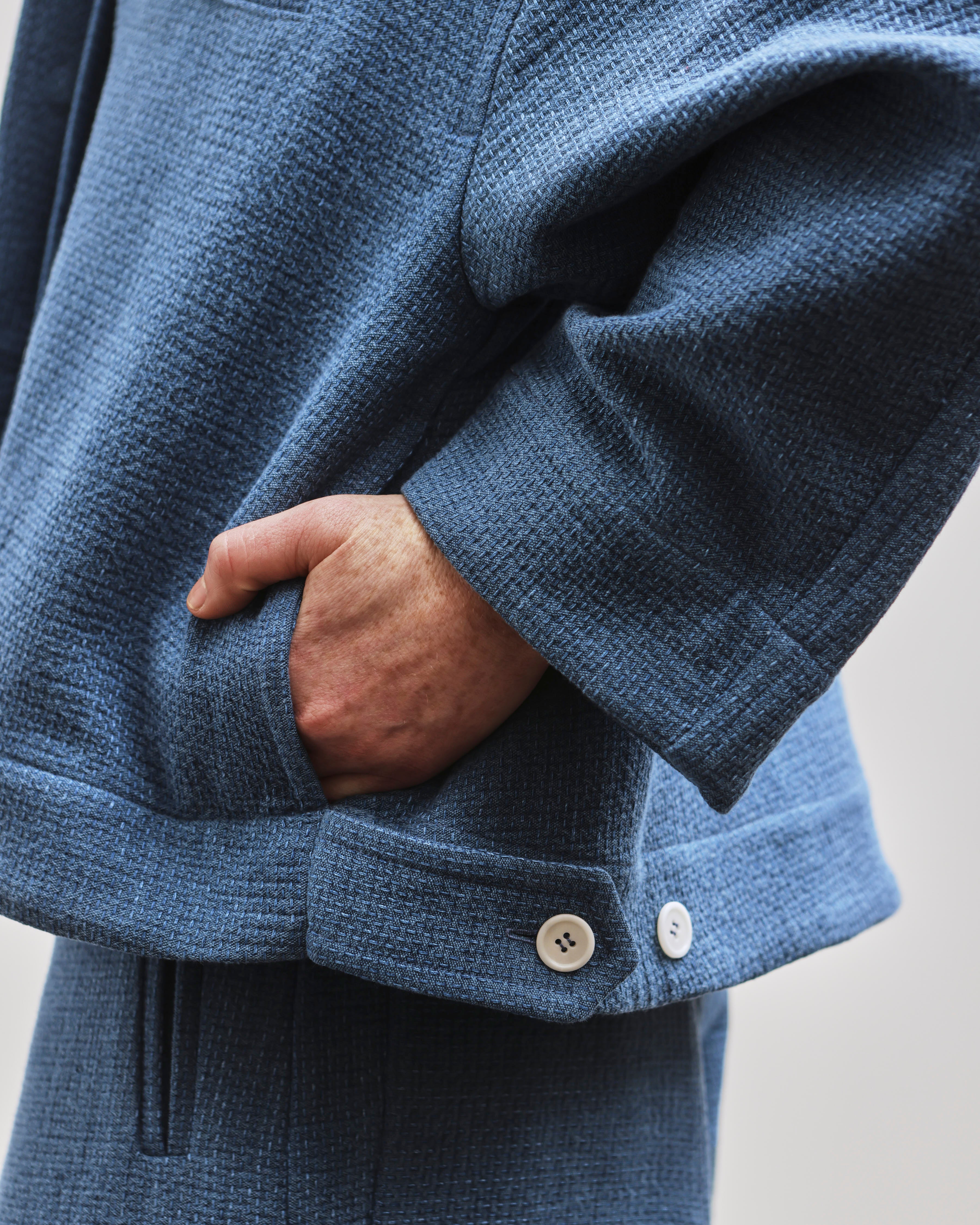 ジャケット・アウター Wesley Cawley Japanese Washed Sashiko Wesley Jacket, Light Blue – Glasswing