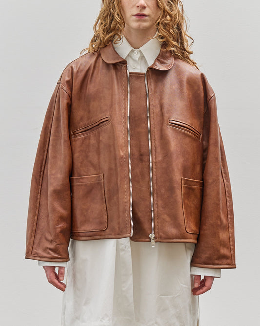 Cawley Leather Flying Jacket, Tan