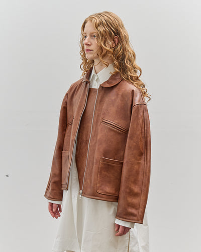 Cawley Leather Flying Jacket, Tan