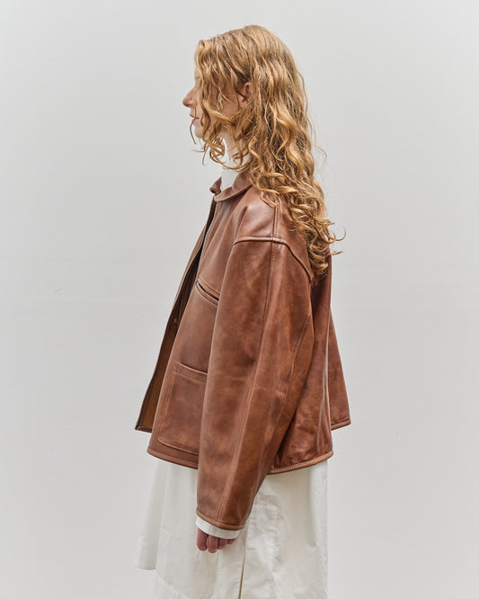 Cawley Leather Flying Jacket, Tan