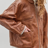 Cawley Leather Flying Jacket, Tan