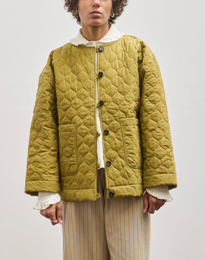 Cawley Liner Jacket Quilted Oilskin, Seaweed Salad