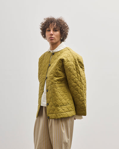 Cawley Liner Jacket Quilted Oilskin, Seaweed Salad