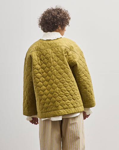 Cawley Liner Jacket Quilted Oilskin, Seaweed Salad