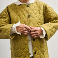 Cawley Liner Jacket Quilted Oilskin, Seaweed Salad