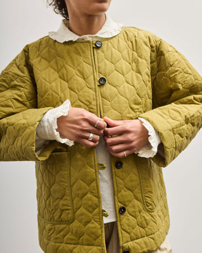 Cawley Liner Jacket Quilted Oilskin, Seaweed Salad