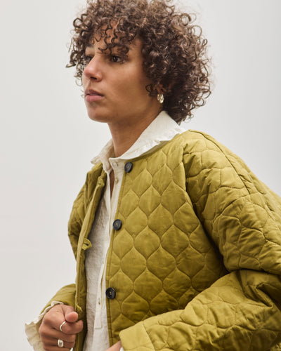 Cawley Liner Jacket Quilted Oilskin, Seaweed Salad