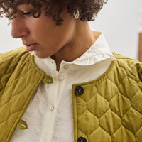 Cawley Liner Jacket Quilted Oilskin, Seaweed Salad