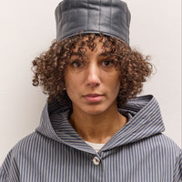 Cawley Quilted Nappa Pill Box Hat, Navy