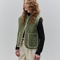 Cawley Quilted Oilskin Imogen Vest, Army