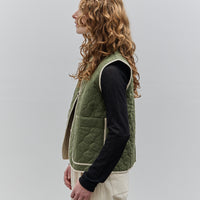 Cawley Quilted Oilskin Imogen Vest, Army