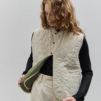 Cawley Quilted Oilskin Imogen Vest, Army