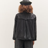 Cawley Silk Dupion Lille Jacket with Trim, Black