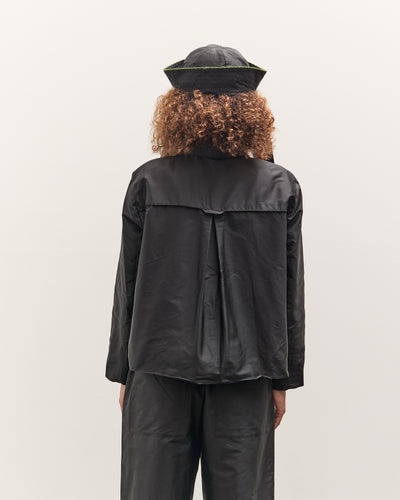 Cawley Silk Dupion Lille Jacket with Trim, Black