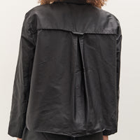 Cawley Silk Dupion Lille Jacket with Trim, Black