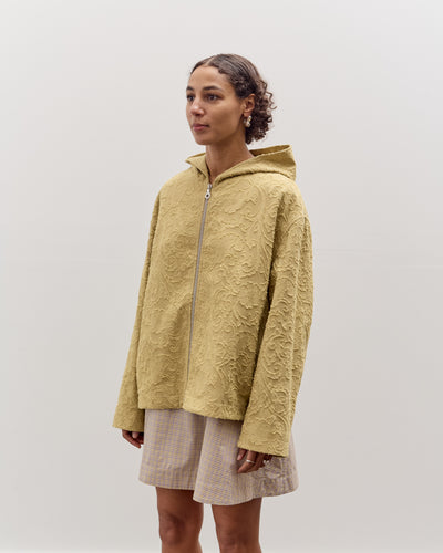 Cawley Jacquard Zip Up Hoody, Celery
