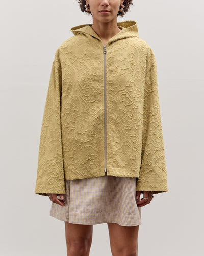 Cawley Jacquard Zip Up Hoody, Celery