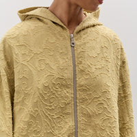 Cawley Jacquard Zip Up Hoody, Celery