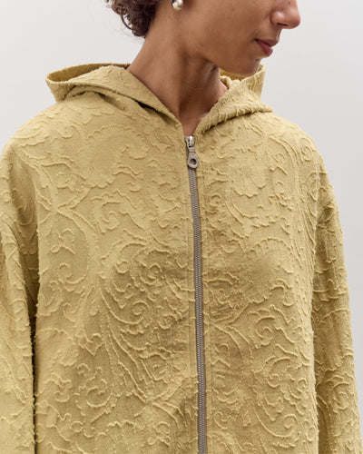 Cawley Jacquard Zip Up Hoody, Celery