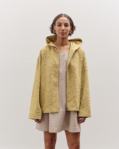 Cawley Jacquard Zip Up Hoody, Celery