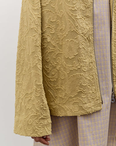 Cawley Jacquard Zip Up Hoody, Celery