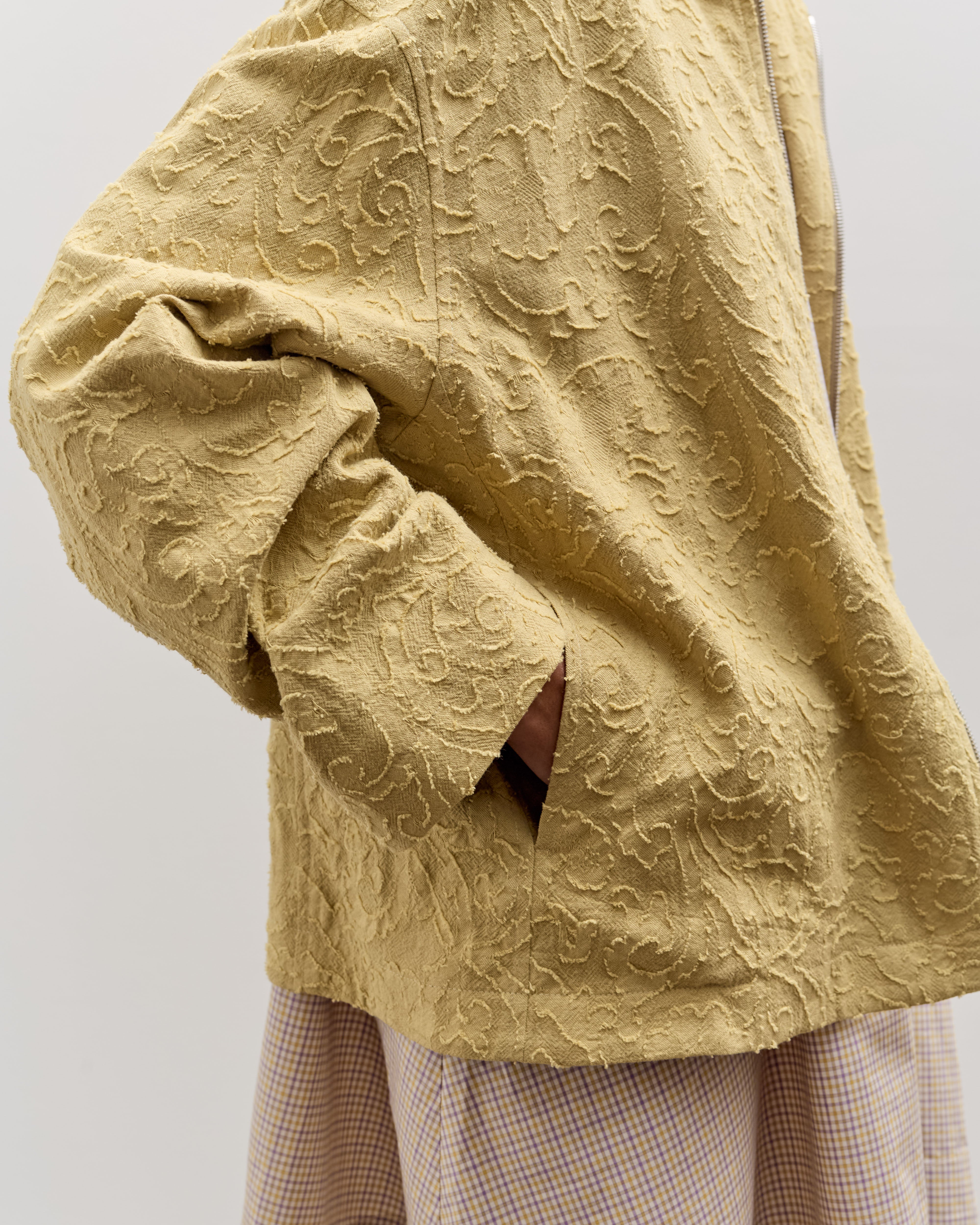 Cawley Jacquard Zip Up Hoody, Celery – Glasswing