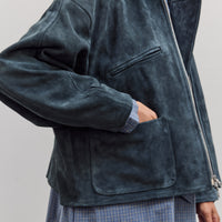 Suede Flying Jacket, Midnight