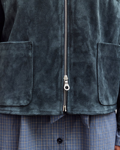 Suede Flying Jacket, Midnight