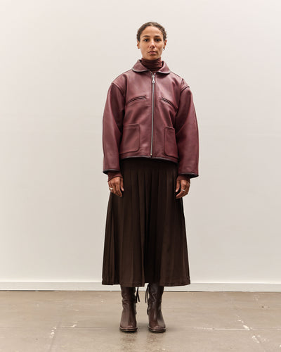 Cawley Leather Flying Jacket, Wine