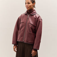 Cawley Leather Flying Jacket, Wine