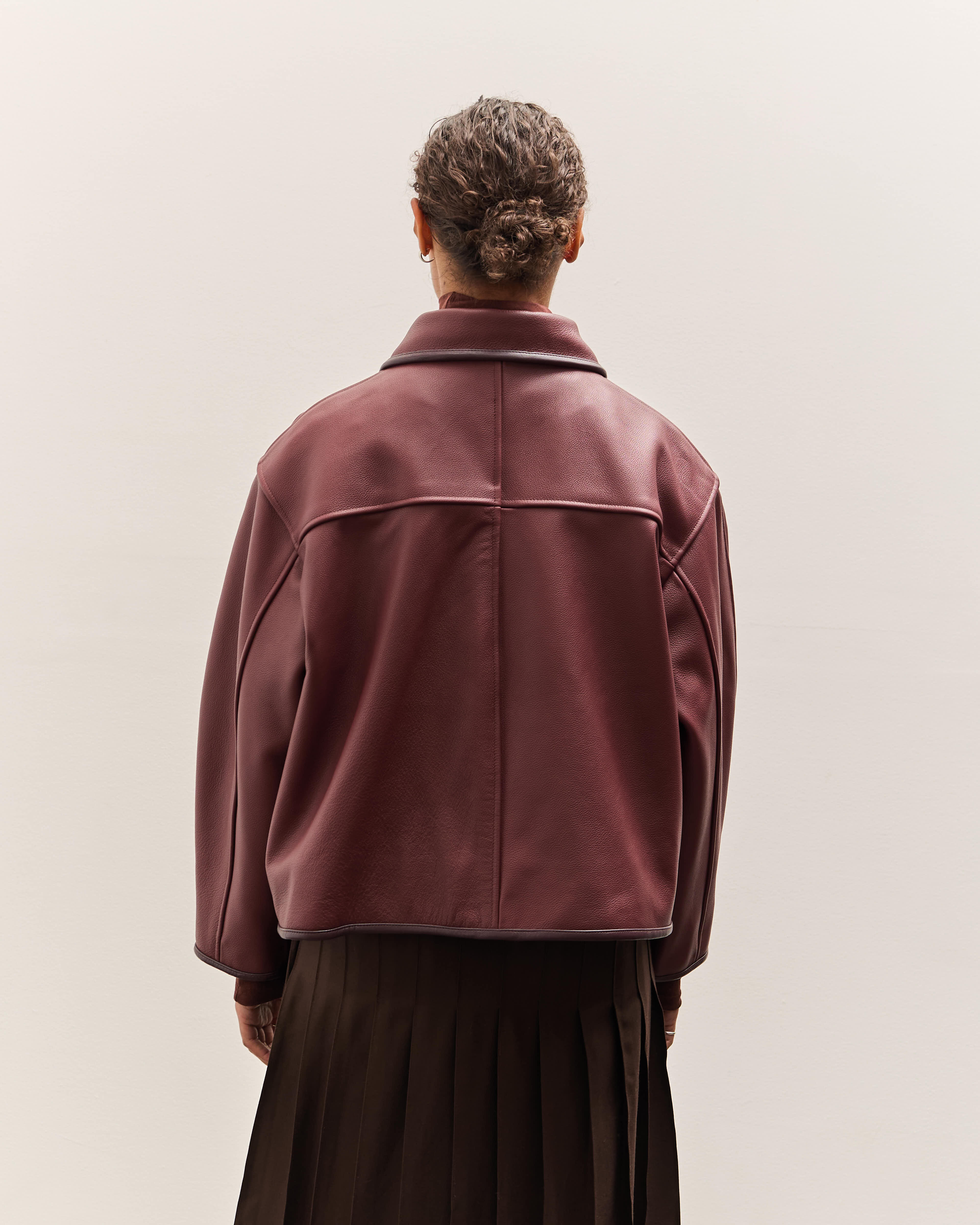 Leather Flying Jacket, Wine – Glasswing