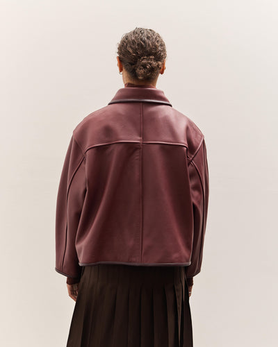 Cawley Leather Flying Jacket, Wine