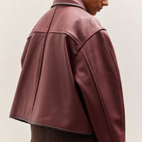 Cawley Leather Flying Jacket, Wine