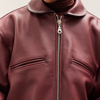 Cawley Leather Flying Jacket, Wine