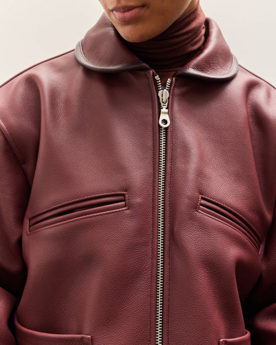 Cawley Leather Flying Jacket, Wine