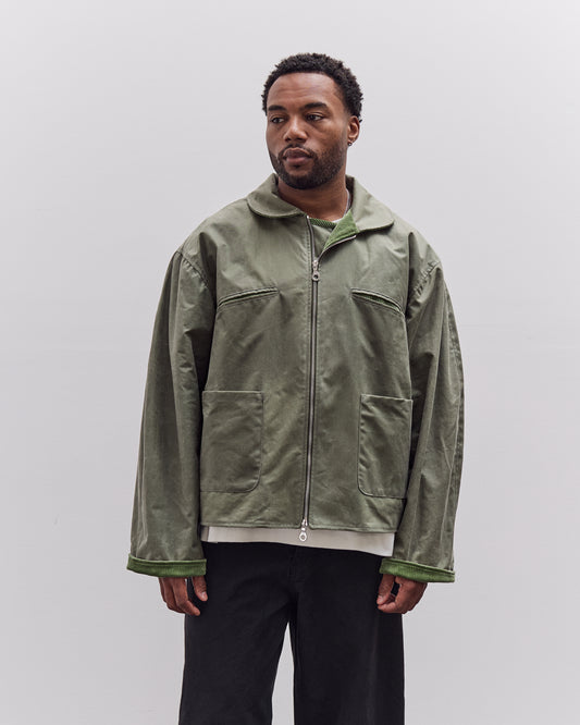 Cawley Waxed Cotton Flying Jacket, Sage