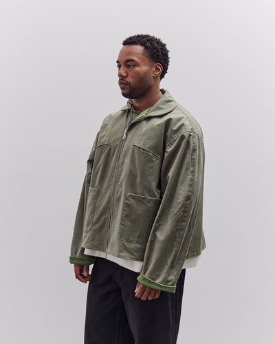 Cawley Waxed Cotton Flying Jacket, Sage