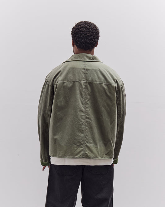 Cawley Waxed Cotton Flying Jacket, Sage